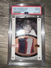 Carl Yastrzemski PSA 6 2005 Upper Deck Sweet Spot Classic Patch /35