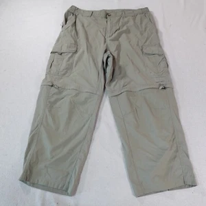 Columbia Convertible Pants Mens XL Gray Cargo Titanium Vintage Hike Fish 36x27 - Picture 1 of 20