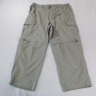 Columbia Convertible Pants Mens XL Gray Cargo Titanium Vintage Hike Fish 36x27 - Image 1 of 4