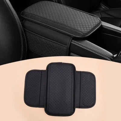 Car Armrest Cushion Cover Protector Armrest Cushion Pad with Side Pocket - Image 1 of 4