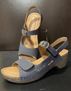 Patrizia by Spring Step Shoes Womens Size 11 Slingback Sandals Comfort Wedge - Picture 1 of 9