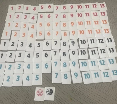 Azulejos Rummikub individuales blancos piezas de juego de repuesto Pressman 2018 Foto 1 de 2