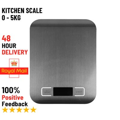 DIGITAL LCD 1G-5000G KITCHEN ELECTRONIC BALANCE SCALE FOOD WEIGHT POSTAL SCALES - Image 1 of 2