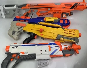Paquete Nerf X4 pistolas con 70 balas - Raptorstrike, N-Strike, Elite, Modulus - Imagen 1 de 15