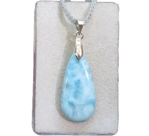 Larimar Cabochon Anhänger mit beweglicher Kralle Nr. 4499 - Bild 1 von 1