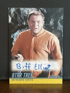 STAR TREK TOS 40th SERIES 2 BIFF ELLIOT AS SCHMITTER AUTOGRAPH CARD A175 - Picture 1 of 2