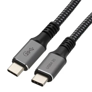 CERTIFIED USB4 USB Type C Cable 20Gbps upto 95W 4K60 E-Mark Metal Ends 2m/3m/4m - Picture 1 of 8