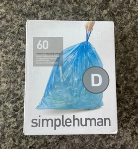 Bolsas de basura forros de reciclaje Simplehuman Code D ajuste personalizado 20 litros 60 forros - Imagen 1 de 2