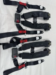 2-2017-25 Can Am Maverick X3/R Retractable 4 Point Harness Seat Belts 0 mile H16 - Picture 1 of 9