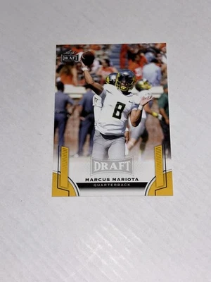 Washington Commanders Marcus Mariota 2015 Leaf Draft Football Gold Border RC - Image 1 of 2