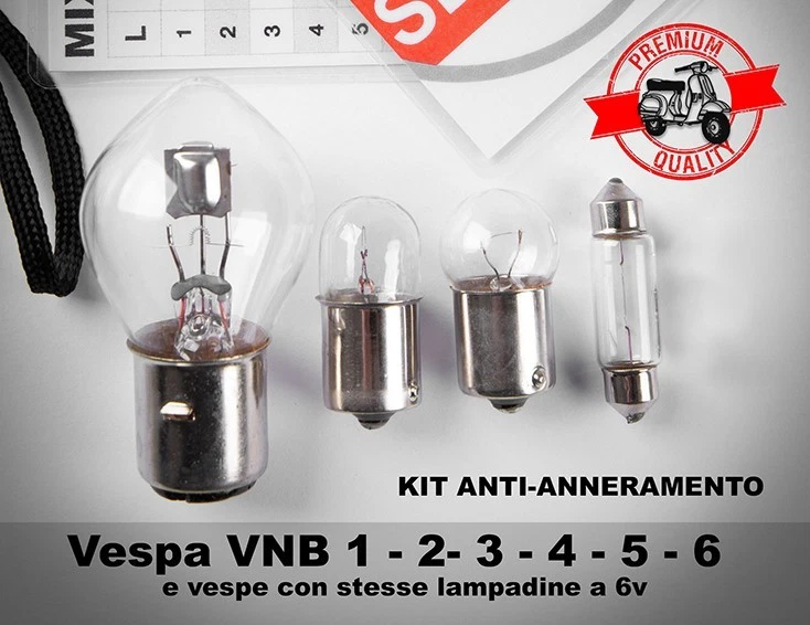 LAMPADE LAMPADINE per VESPA VNB 1 2 3 4 5 6 PIAGGIO kit anti-anneramento - Immagine 1 di 1