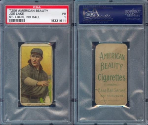 T206 American Beauty Joe Lake STL ohne Kugel/Rahmen PSA 1 - Bild 1 von 1