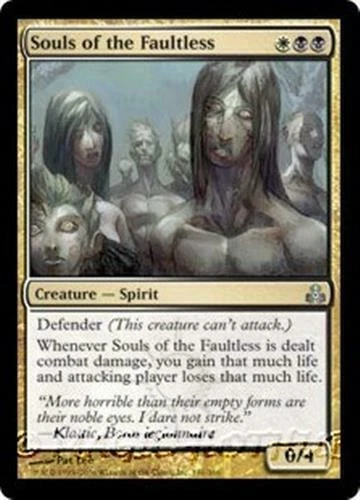 5XSOULS OF THE FAULTLESS Guildpact MTG Gold Creature Non English Ita - Image 1 of 1