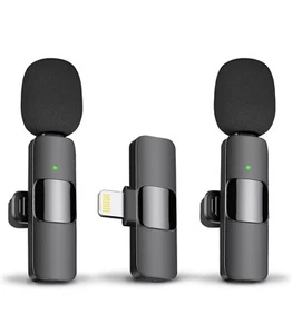 Professional Wireless Lavalier Lapel Microphone for iPhone, iPad video vlog tokt - Picture 1 of 6