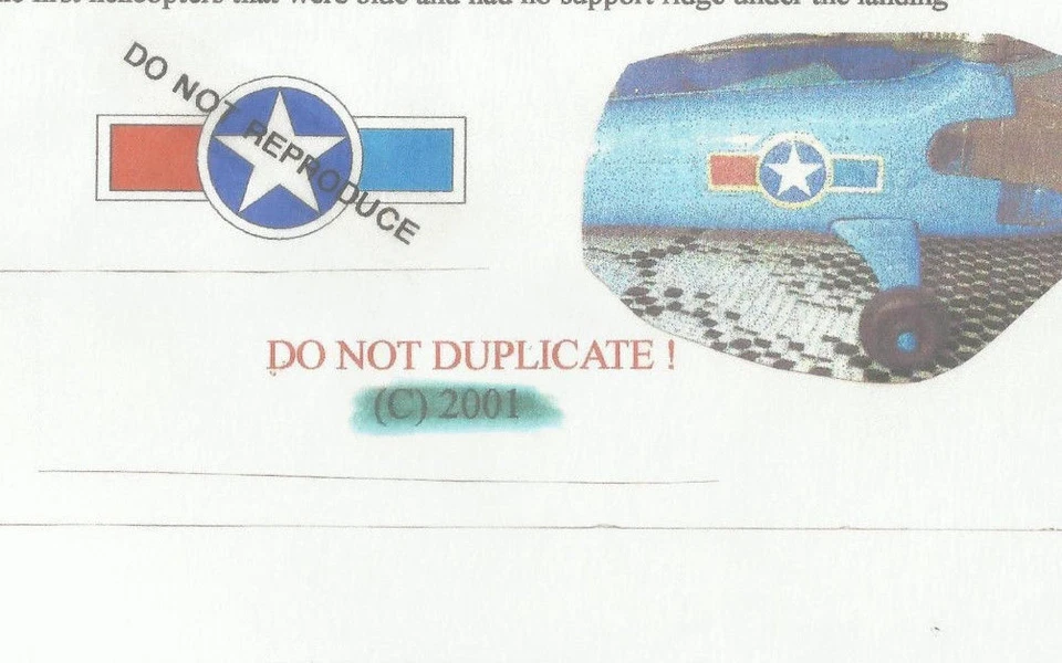 Helicóptero Hubley 1 par de calcomanías originales helicóptero fundido a presión "azul" Foto 1 de 1