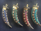 4 Piece Wholesale Lot Good Luck Horn Pendant India Made :3?Extra Large