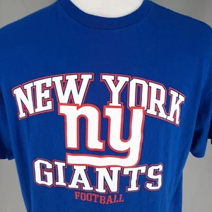 NFL New York Giants Football Blue T-Shirt Men's XL Team Apparel Spell Out - Picture 1 of 8
