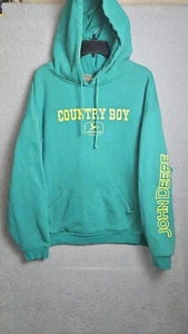 JOHN DEERE Country Boy Hoodie Hooded Sweatshirt John Deere Tractor Size XXL - Picture 1 of 17