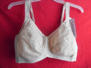 LEADING LADY NUDE BRA #5203 COMFORT WIRE FREE FULL COVERAGE LACE CUP 40B - Picture 1 of 9