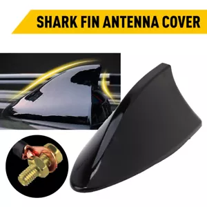 Shark Fin Roof Car Antenna Black Radio FM/AM Antena Radio Universal Screw USEBE - Picture 1 of 11