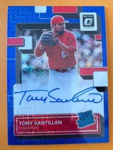 2022 Donruss Optic Rated Rookies Signatures Blue Mojo #1 Tony Santillan 06/49 - Picture 1 of 2