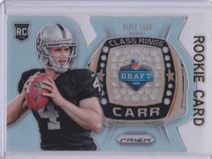 DEREK CARR Prizms 2014 CLASS RINGS INSERT ROOKIE CARD Oakland Raider Football RC - Picture 1 of 2