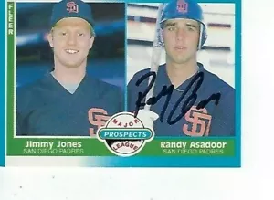 RANDY ASADOOR FIRMADO 1987 FLEER #650 - SAN DIEGO PADRES - Imagen 1 de 1