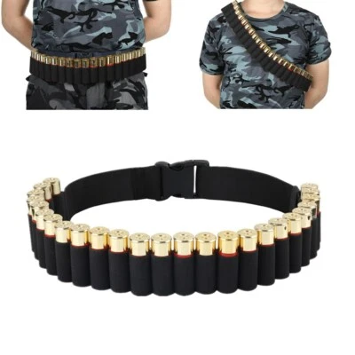Tactical Shotgun Shell Holder 26 Shells 12GA Cartridge Ammo Bandolier Belt Strap - Image 1 of 4