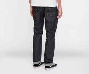 Edwin Japón ED - 55 Relajado Rojo Listado Salvaje Sin Lavar 14 oz CS Japonés - Imagen 1 de 5