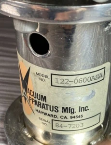 HVA High Vacuum Apparatus MFG. Hayward CA. 122-0600ASA Turbo Gate Valve - Picture 1 of 6