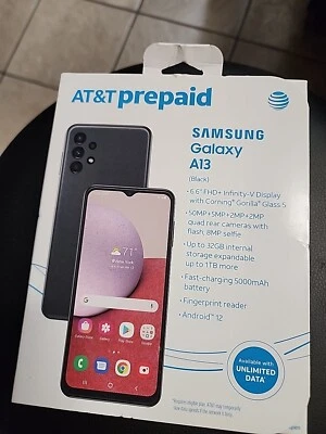 New & Sealed - AT&T Samsung Galaxy A13 LTE 32GB Prepaid Smartphone Free Shipping - Image 1 of 4