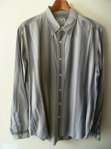 Camisa para hombre Lucky Brand talla XL de algodón a rayas manga larga cuello abotonado  - Imagen 1 de 8