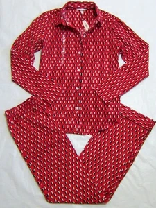 LOT Victoria Secret 100% COTTON FLANNEL Penguin SHIRT + PANT PAJAMAS GIFT SET XS - Picture 1 of 2