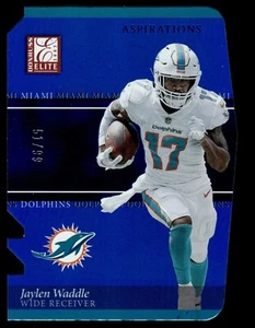 2023 Panini Donruss Elite Aspirations Jaylen Waddle azul troquelado/99 - Imagen 1 de 2