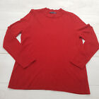 Bonmarche Fine Knit Pullover Jumper Size 14 Red Crew Neck Stretch Long Sleeve