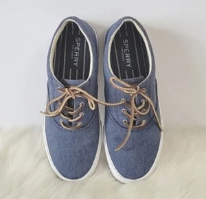 NWT, Sperry Top Slider Striper II CVO sneakers navy men's size 8.5 - Picture 1 of 11