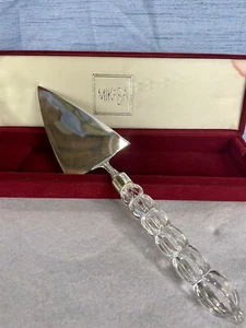 Vintage Mikas Crystal & Silver Serving Piece Original Box Cake Or Pie Server - Picture 1 of 9