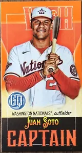Topps Gypsy Queen Juan Soto Captains Mini 2021 #CM-JS Washington Nationals - Imagen 1 de 3