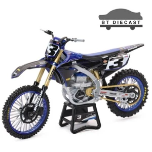 NUEVA BICICLETA DE TIERRA RAY YAMAHA FACTORY RACE TEAM YZ450F 1/12 #3 ELI TOMAC 58323 - Imagen 1 de 2