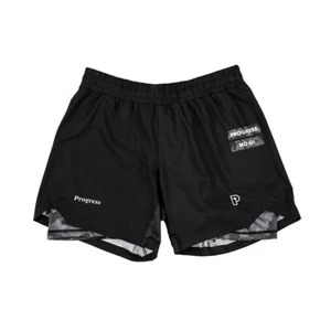 Progress Steel Camo Hybrid Grappling Fight Shorts Jiu Jitsu Training BJJ No Gi - Picture 1 of 4
