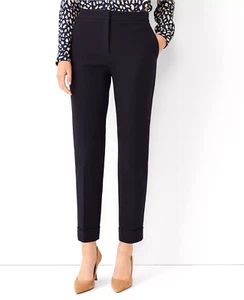 Ann Taylor $98 The High Rise Eva Cuffed Ankle Pant in Atlantic Navy size 6P - Picture 1 of 5
