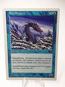 MTG - 5th Edition - Sea Serpent - Common - Lightly Played - Picture 1 of 6