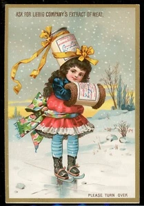 LIEBIG 1888 BRITISH TRADE CARD, UNIFICATO #223a, SKATE RIDER ! JJ76 - Picture 1 of 2