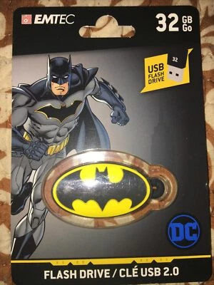(New) EMTEC BATMAN 32GB USB 2.0 FLASH DRIVE / KEYCHAIN - Image 1 of 3