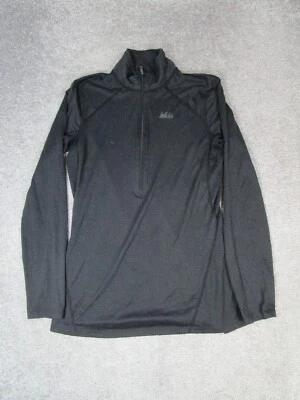 Suéter Rei para mujer mediano negro senderismo cuarto cremallera * Foto 1 de 4