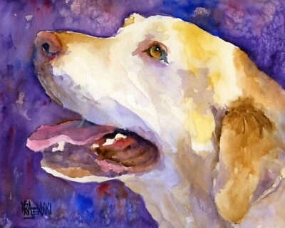 Labrador Retriever Print of Original Fine Art Watercolor by Ron Krajewski - Image 1 of 4