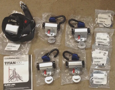 SURE-LOK AL860S-4C-SNC TITAN WHEELCHAIR SECUREMENT RETRACTOR KIT COMBO RESTRAINT - Image 1 of 4