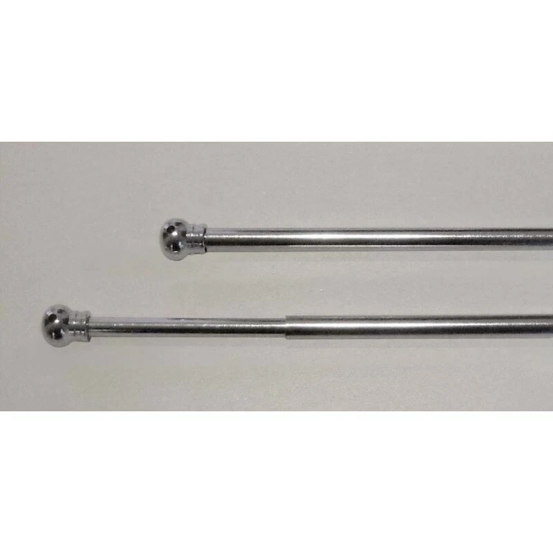 2 bacchette tende 40x60 - bacchetta asta aste tende in metallo ARGENTO - Immagine 1 di 1