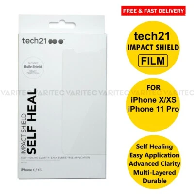 Tech21 Film Screen Protector Shield Cover Guard for Apple iPhone X XS 11 Pro 10 - Image 1 of 3