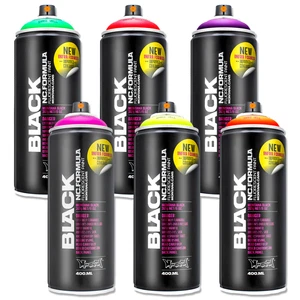 Montana Cans BLACK Infra Neon Spray colores luz negra UV floreciente